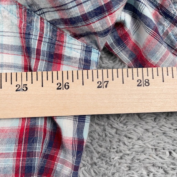 Ariat Shirt Womens 3XL Red Plaid Western Pearl Snap Long Sleeve Cotton Rodeo - Picture 5 of 10